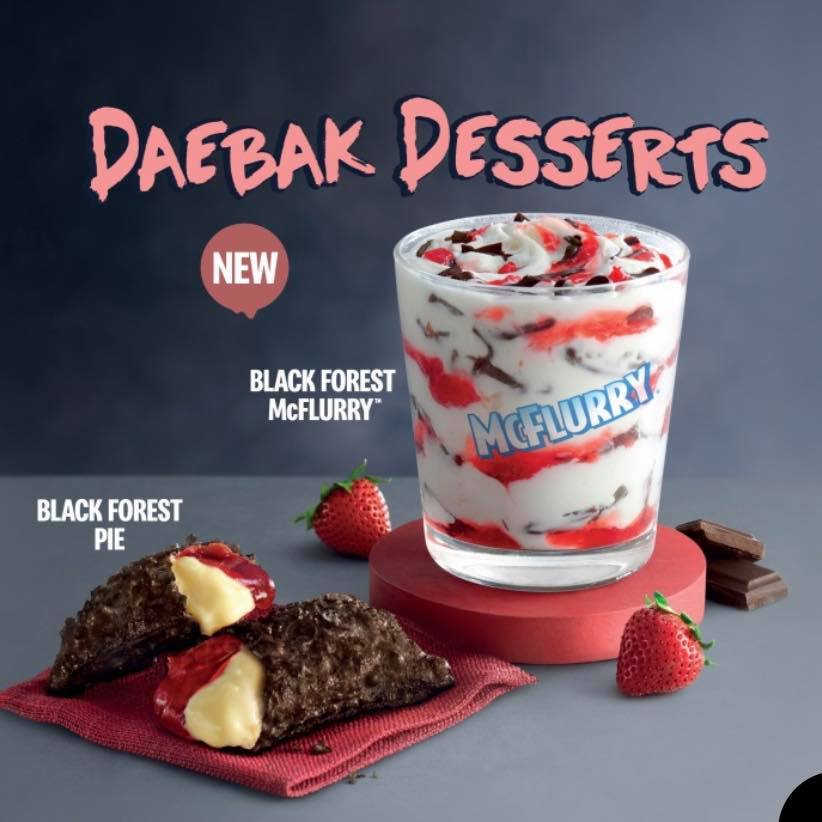 全马 #Mcd 推出最新 #黑色系列 甜品和Burger！
 好想试吃 Black Forest Pie 哦 …