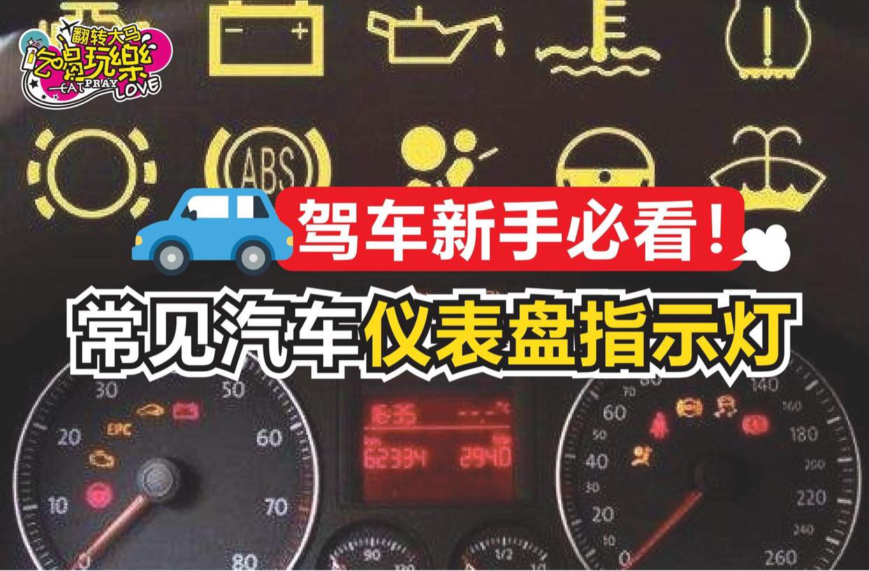 开车前先要学会看这些
 【图解常见汽车的 #仪表盘指示灯！】
 分享给你的家人朋友！
 很重要！无论是新手还是…
